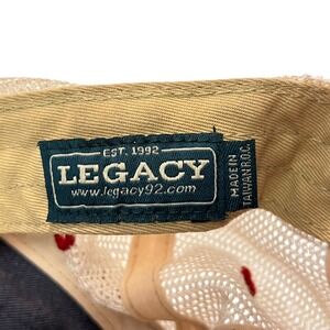 Jackson Hole Wyoming Snapback Trucker Hat Denim Red Mesh Legacy Outdoor Casual